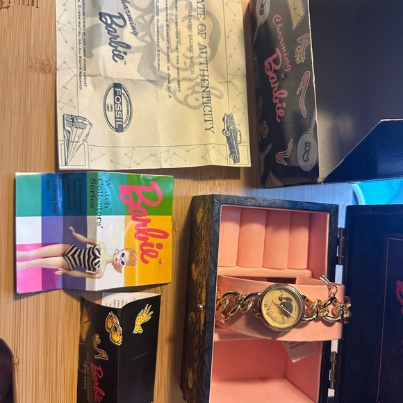 Vintage fossil charming Barbie charm watch. Collectors item. Numbered main image 4